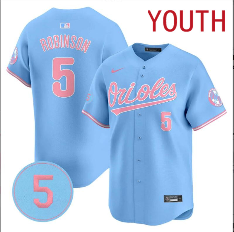 Youth Baltimore Orioles #5 Robinson blue 2024 Nike MLB jersey